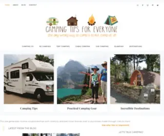 Campingtipsforeveryone.com(Camping Tips for Everyone) Screenshot