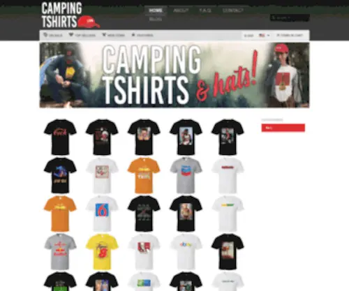 Campingtshirts.com(Camping T Shirts) Screenshot