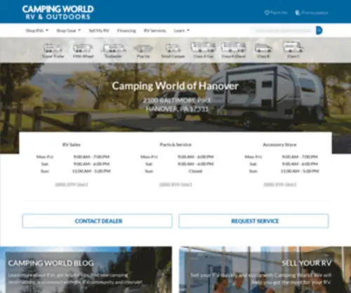 Campingworldofhanover.com Screenshot