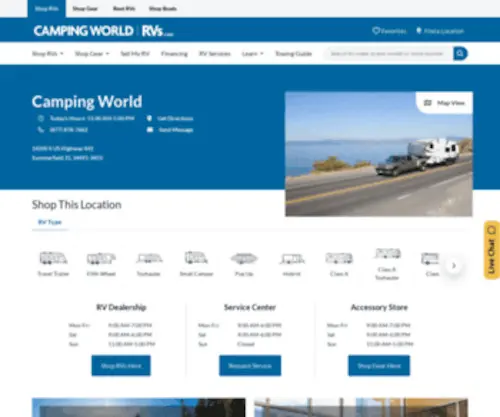 CampingWorldofocala.com(Camping World of Ocala) Screenshot