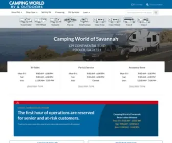 CampingWorldofsavannah.com(Camping World of Pooler) Screenshot