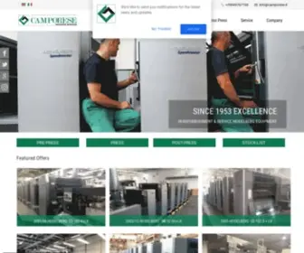 Camporese.it(Heidelberg graphic machines Camporese Spa) Screenshot