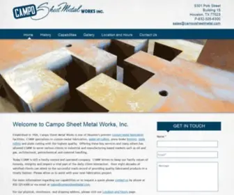 Camposheetmetal.com(Campo Sheet Metal Works Inc) Screenshot