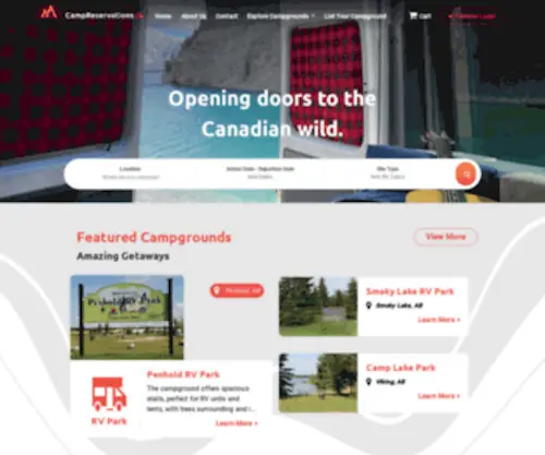Campreservations.ca(CampReservations) Screenshot