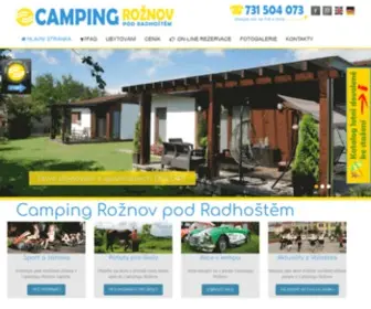 Camproznov.cz(Camping rožnov) Screenshot