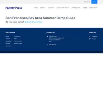 Campsbayarea.com(Bay Area Summer Camps) Screenshot