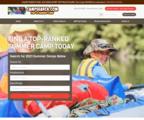 Campsearch.com(Find the best 2021 summer camps for your child with) Screenshot