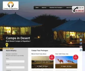 Campsinrajasthan.com(Rajasthan Tour Package) Screenshot