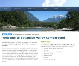 Campsquamish.com(SQUAMISH VALLEY CAMPGROUND) Screenshot