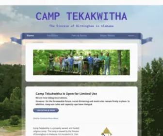 Camptekakwitha.net(CAMP TEKAKWITHA) Screenshot