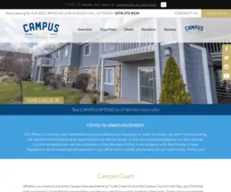 Campuscourtnd.com(Student Apartments for Rent in Indiana) Screenshot