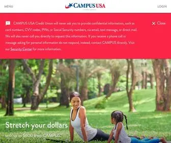 Campuscu.com(Open a free checking account with campus and see why a credit union) Screenshot
