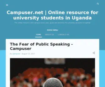 Campuser.net(The Biggest Online Resource for University Students in Uganda) Screenshot