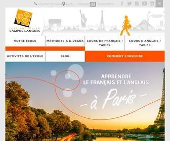 Campuslangues.com(Institut de langue à Paris) Screenshot