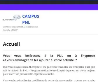 Campuspnl.net(Formations en pnl avec certifications internationales de la society of nlp) Screenshot
