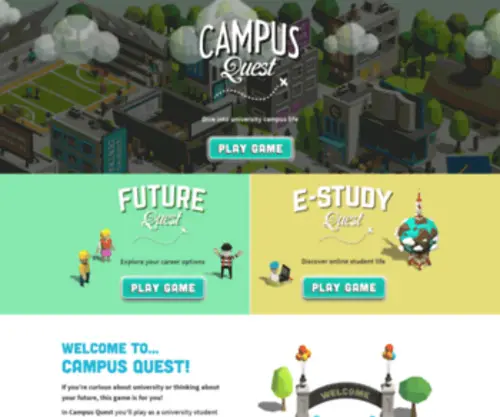 Campusquest.com.au(A virtual taste of university life) Screenshot