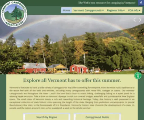 CampVermont.com(The Vermont Campground Association) Screenshot