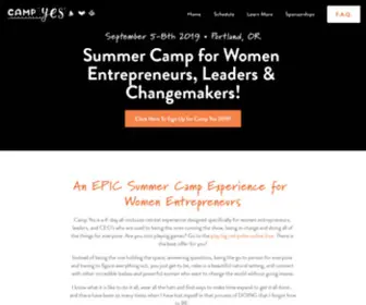 Campyesforwomen.com(Camp YES) Screenshot