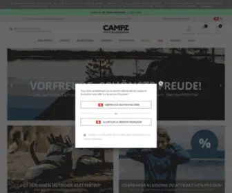 Campz.ch(Outdoor Shop CAMPZ) Screenshot
