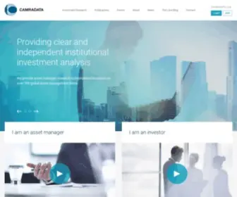 Camradata.com(Providing clear and independent institutional investment analysis) Screenshot