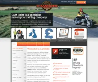 Camrider.com(CAM Rider specialist motorcycle and moped training centre) Screenshot