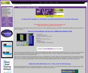 Camsoftcorp.com(PC Based CNC Controller For The Machine Tool CNC Retrofit And CNC Controller OEM market) Screenshot
