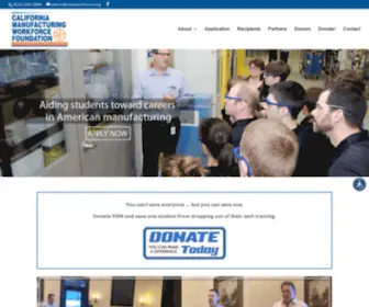 Camworkforce.org(Scholarship funding for students in manufacturing careers) Screenshot