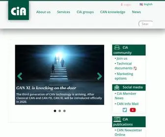 Can-Cia.org(CAN in Automation (CiA)) Screenshot