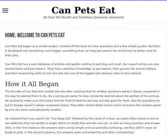 Can-Pets-Eat.com(Can Pets Eat) Screenshot