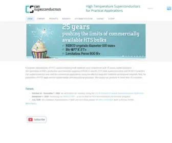 Can-Superconductors.com(High Temperature Superconductors) Screenshot