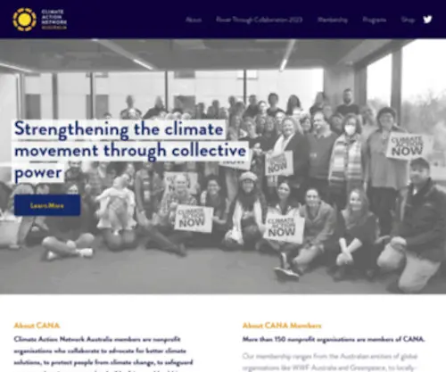 Cana.net.au(Climate Action Network Australia) Screenshot