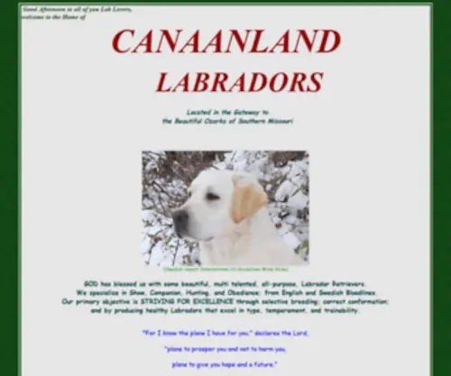 Canaanlandlabradors.com(Canaanland Labradors) Screenshot