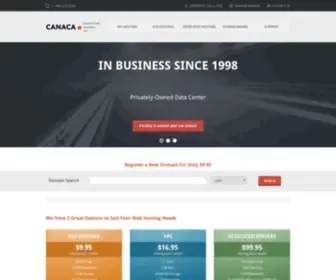 Canaca.com(Web hosting) Screenshot