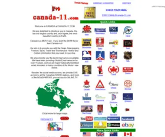 Canada-11.com(Free web mail canadian email news newspapers finance sport travel radio tv twitter facebook) Screenshot