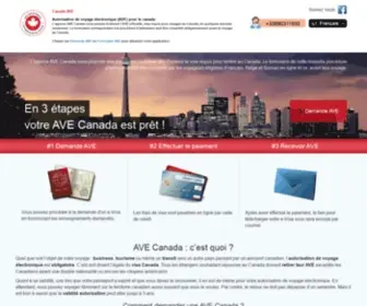 Canada-Ave.com(Autorisation de voyage electronique AVE au Canada) Screenshot