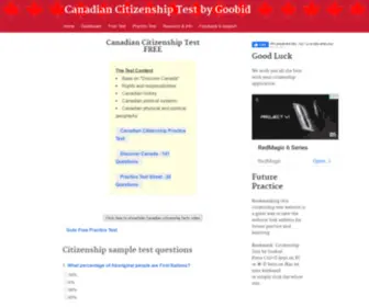 Canada-Citizenshiptest.com(Canadian Citizenship Practice Test) Screenshot