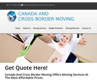 Canadaandcrossbordermoving.com(Canada and Cross Border Moving) Screenshot