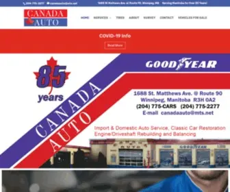 Canadaautoservice.com(Auto Service & Maintenance Winnipeg) Screenshot