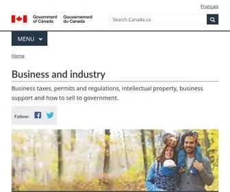 Canadabusiness.ca(The government of canada website) Screenshot