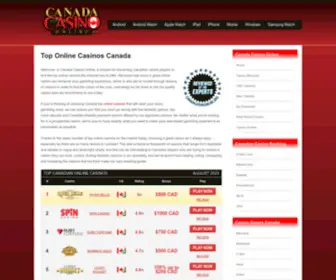 Canadacasinoonline.org Screenshot