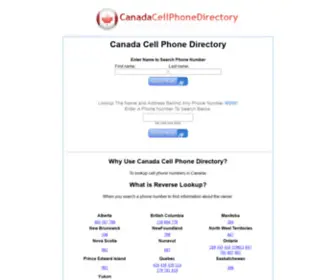 Canadacellphonedirectory.org(Canada Cell Phone Directory) Screenshot