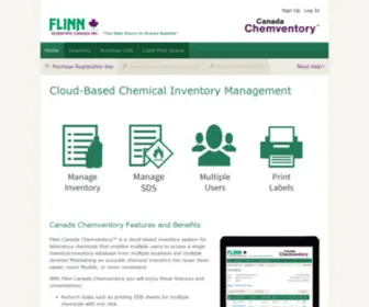 Canadachemventory.ca(Flinn Canada Chemventory) Screenshot