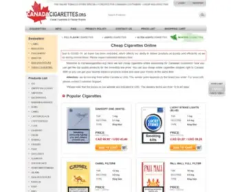 Canadacigarettes.org(Buy Cigarettes Online to Canada from) Screenshot