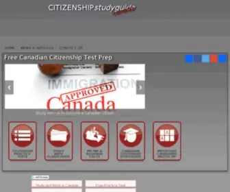 Canadacitizenshipstudyguide.com(Free Canadian Citizenship Test) Screenshot