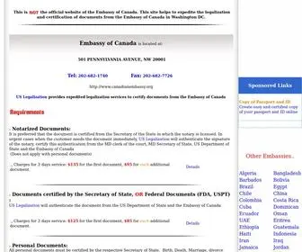 Canadaembassy.org(This site) Screenshot