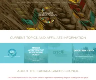 Canadagrainscouncil.ca(Canada Grains Council) Screenshot