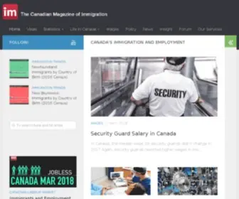 Canadaimmigrants.com(The Canadian Magazine of Immigration) Screenshot