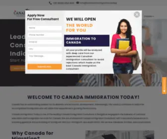 Canadaimmigration.today(Canada Immigration Consultants In Bangalore) Screenshot