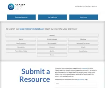 Canadalegalhelp.com(Find legal help and resources. Canada Legal Help) Screenshot