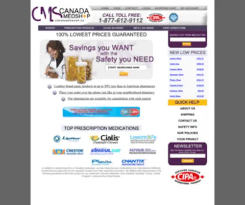 Canadamedshop.ca(Canadamedshop) Screenshot